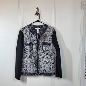 Plus Size Chico's Black & White Jacket